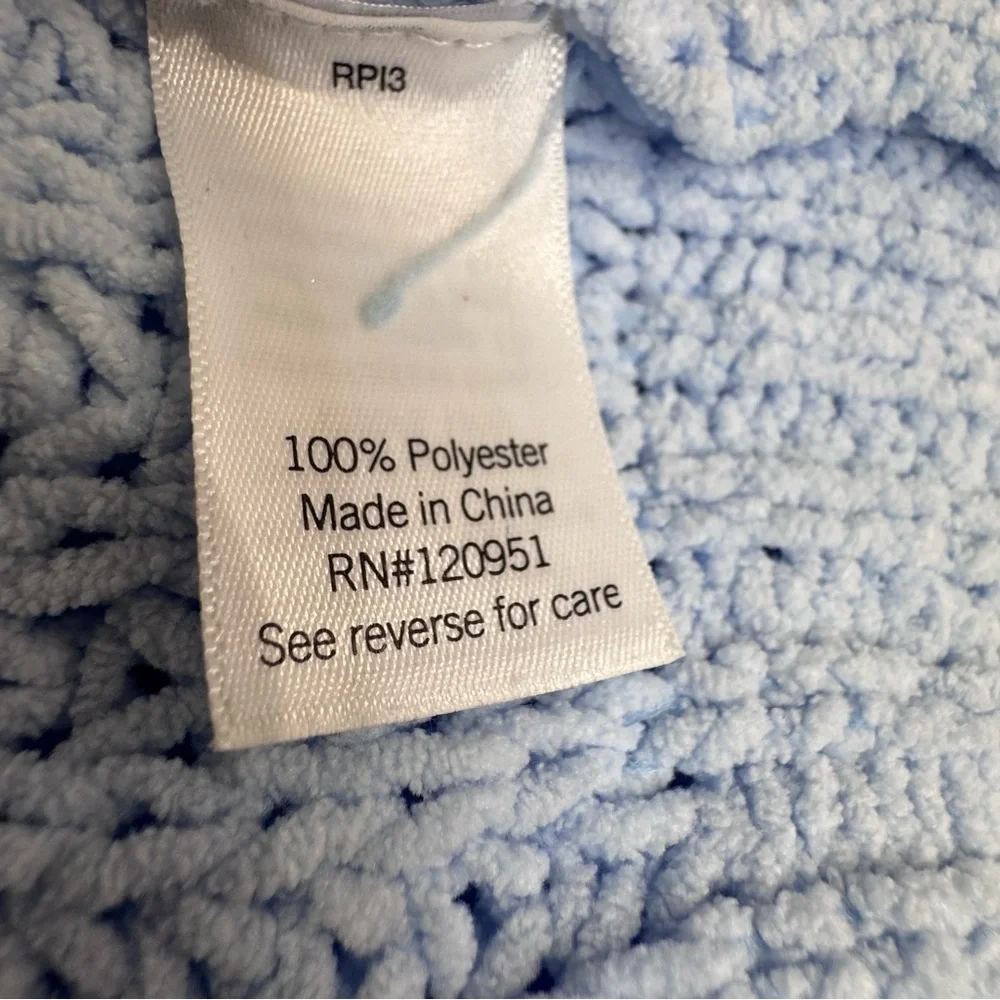SO Light Blue Open-Knit Chunky Crewneck Sweater- Super Soft